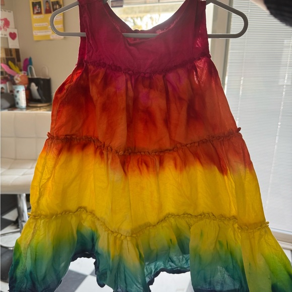 Issac Mizrahi Tie-dye 2t Ruffle dress - Picture 4 of 4